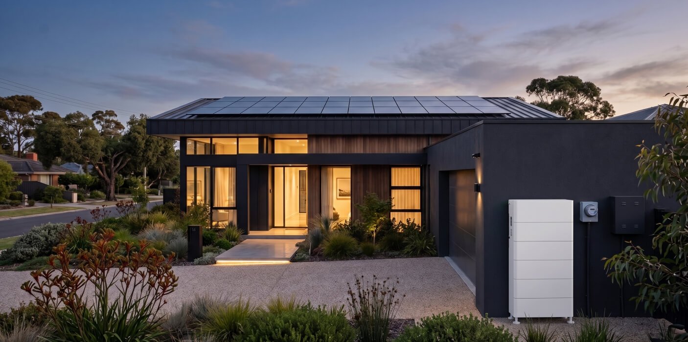 Solar energy export meter on a residential property